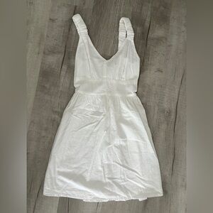 Abercrombie & Fitch White Linen Mini Dress - XS